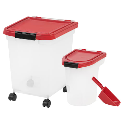 Iris Red Airtight Pet Food Storage Container Combo