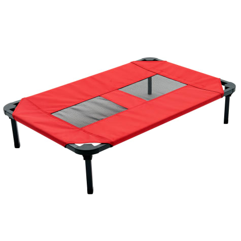 Lucky Dog Red Elevated Pet Bed Comfort Cot