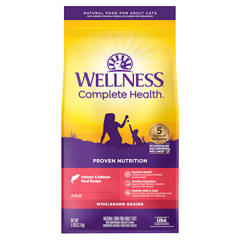 Wellness Complete Health Wholesome Grains Salmon & Salmon Meal Recipe Natural Dry Cat Food