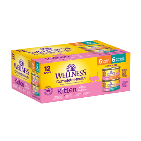Wellness Complete Health Kitten Whitefish & Tuna and Chicken Variety Pack Wet Food