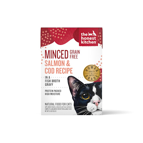 The Honest Kitchen Grain Free Minced Salmon & Cod in Fish Broth Gravy Wet Cat Food