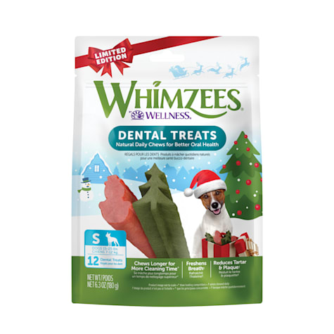 Whimzees Small Holiday Natural Grain Free Dog Dental Chews