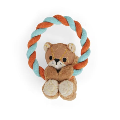 Leaps & Bounds Tough Plush Squirrel Rope Dog Toy