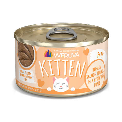 Weruva Kitten Pate Tuna & Salmon Formula in a Hydrating Puree Wet Cat Food