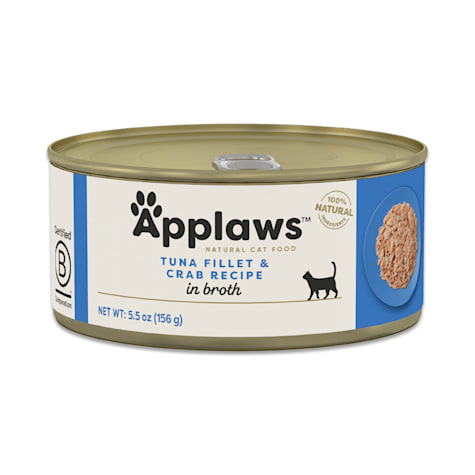 Applaws Natural Tuna Fillet with Crab Can in Broth Wet Cat Food