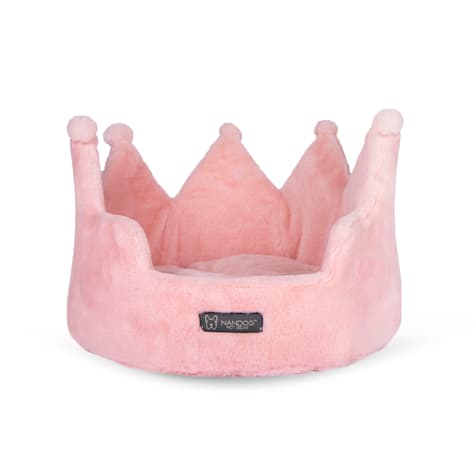 Nandog Pet Gear Blush/Pink Cloud Collection Crown Pet Bed