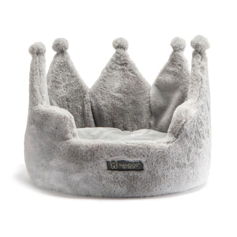 Nandog Pet Gear Gray Cloud Collection Crown Pet Bed
