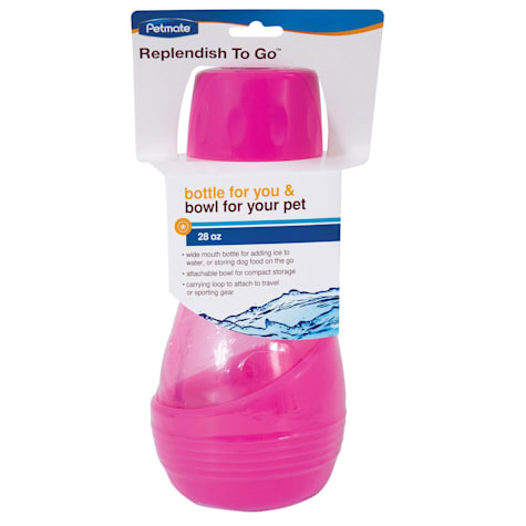 Petmate Replendish Pink To-Go Travel Bottle for Pets