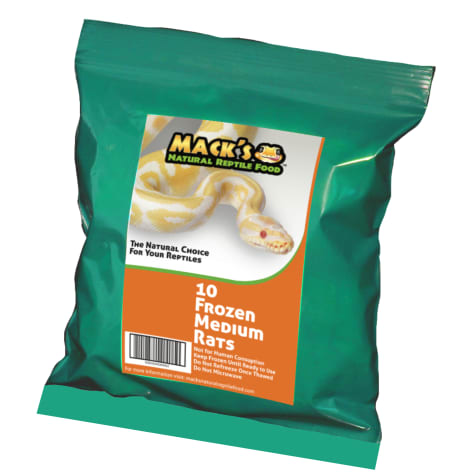 Mack's Natural Reptile Food Frozen Medium Rats