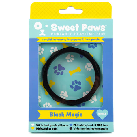 SWEET PAWS Wearable Black Magic Silicone Puppy Teether Chew Toy