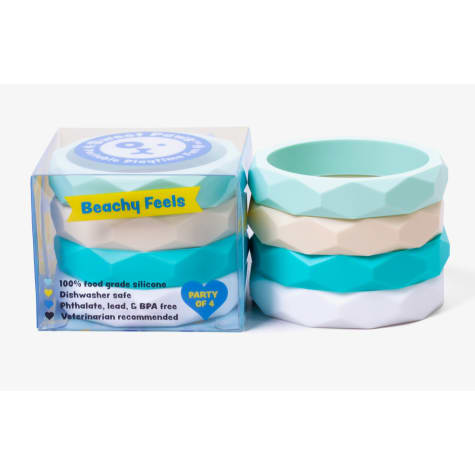 SWEET PAWS Wearable Stack - Beachy Feels Puppy Teether Chew Toy