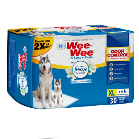 Four Paws Wee-Wee Odor Control with Febreze Freshness XL Pee Pads for Dogs