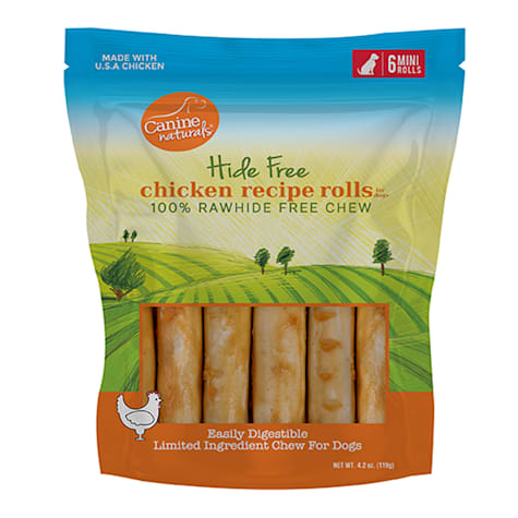 Canine Naturals Rawhide Free Chicken Recipe Small Dog Chews