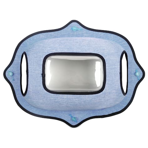 Pet Life Blue 'Purr-view' See-through Suction Cup Kitty Cat Lounger and Bed