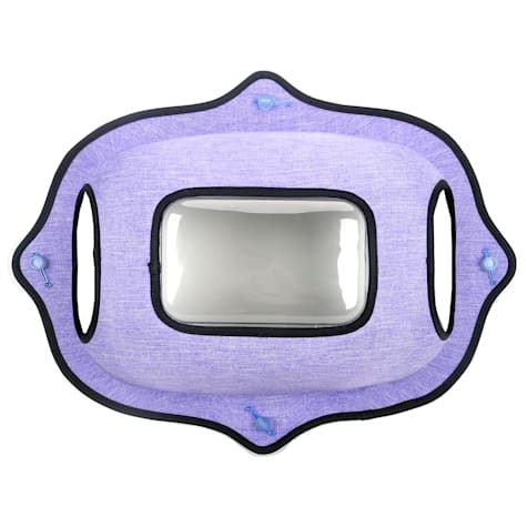 Pet Life Purple 'Purr-view' See-through Suction Cup Kitty Cat Lounger and Bed