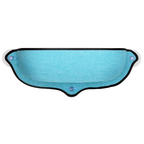 Pet Life Blue 'Gravity-Lounge' Suction Cup Kitty Cat Lounger and Bed