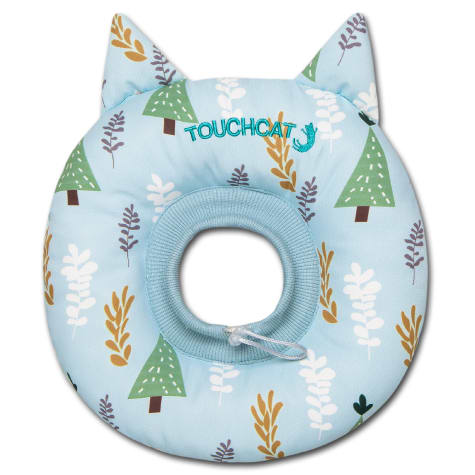 Touchcat Blue 'Ringlet' Licking and Scratching Adjustable Pillow Cat Neck Protector