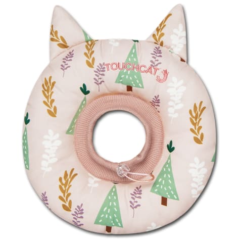 Touchcat Pink 'Ringlet' Licking and Scratching Adjustable Pillow Cat Neck Protector