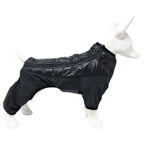Pet Life Black 'Aura-Vent' Lightweight 4-Season Stretch and Quick-Dry Full Body Dog Jacket