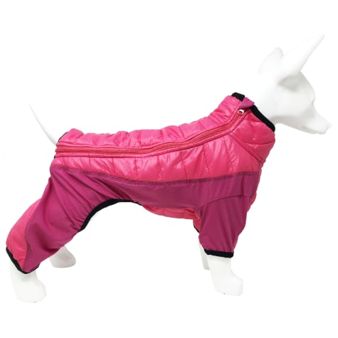 Pet Life Pink 'Aura-Vent' Lightweight 4-Season Stretch and Quick-Dry Full Body Dog Jacket