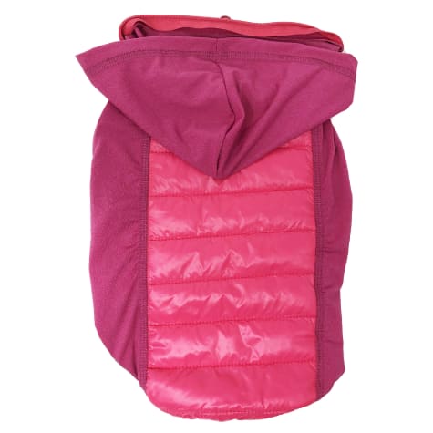 Pet Life Pink 'Apex' Lightweight Hybrid 4-Season Stretch and Quick-Dry Dog Coat with Pop Out Hood