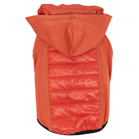 Pet Life Red 'Apex' Lightweight Hybrid 4-Season Stretch and Quick-Dry Dog Coat with Pop Out Hood