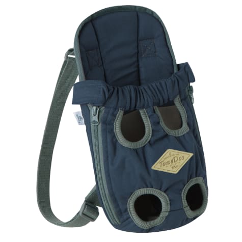 Touchdog Navy 'Wiggle-Sack' Fashion Designer Front and Backpack Dog Carrier