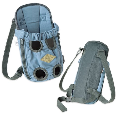Touchdog Blue 'Wiggle-Sack' Fashion Designer Front and Backpack Dog Carrier