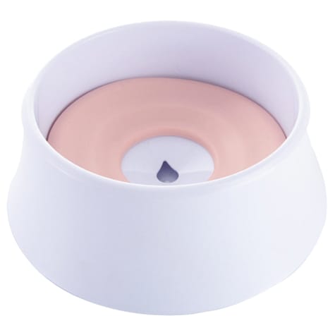 Pet Life Pink 'Pud-Guard' Anti-Spill Floating Water and Food Dog Bowl