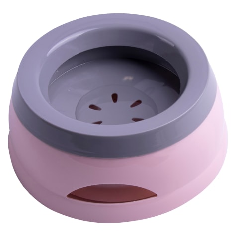 Pet Life Pink 'Hydrain' Anti-Spill Water and Food Pet Bowl