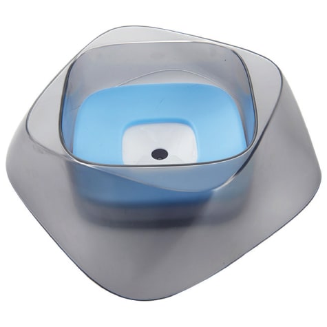 Pet Life Blue 'Hydritate' Anti-Puddle Cat and Dog Drinking Water Bowl