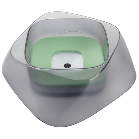 Pet Life Green 'Hydritate' Anti-Puddle Cat and Dog Drinking Water Bowl