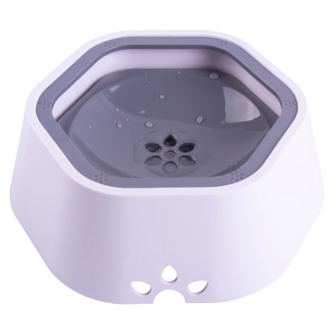 Pet Life Grey 'Everspill' 2-in-1 Food and Anti-Spill Water Pet Bowl