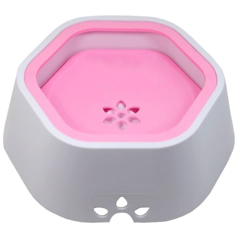 Pet Life Pink 'Everspill' 2-in-1 Food and Anti-Spill Water Pet Bowl