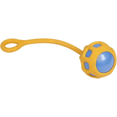Pet Life Orange 'Tug-O-Warp' Fetching Tugging and Chew Squeaking TPR Dog Toy