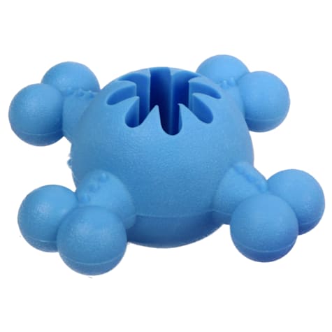 Pet Life Blue 'Quadra-Bone' TPR Treat Dispensing Durable Dog Toy