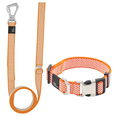 Pet Life Orange 'Escapade' Outdoor Series 2-in-1 Convertible Dog Leash and Collar