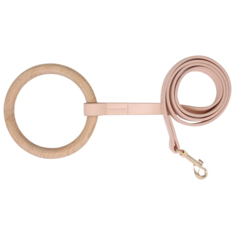 Pet Life Pink 'Ever-Craft' Boutique Series Beechwood and Leather Designer Dog Leash