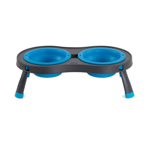 Dexas Pro Blue Double Elevated Feeder for Dogs