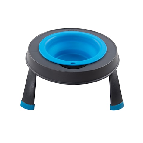 Dexas Pro Blue Single Elevated Feeder for Dogs