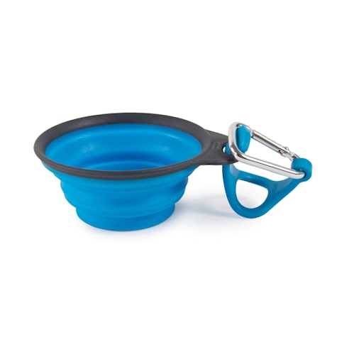 Dexas Pro Blue Travel Cups with Bottle Holder & Carabiner for Dogs