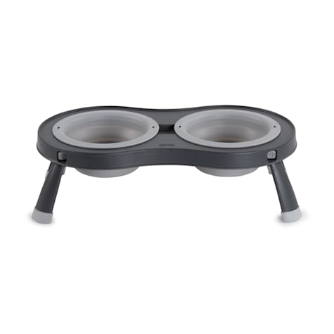 Dexas Light Gray Double Elevated Feeder for Dogs