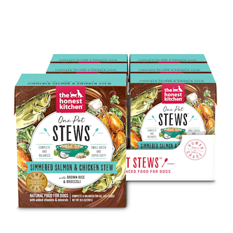 The Honest Kitchen One Pot Stews: Simmered Salmon & Chicken Stew with Brown Rice & Broccoli Wet Dog Food