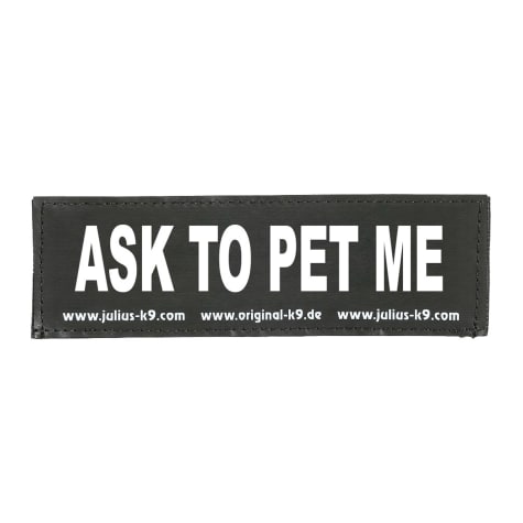 Julius-K9 Ask To Pet Me Patch for Dogs