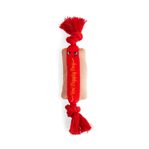 Petco Plush Hot Dog with Rope Toy for Dogs