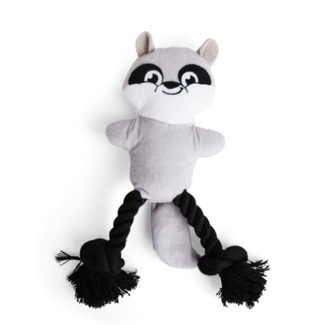 Petco Plush Racoon with Rope Dog Toy
