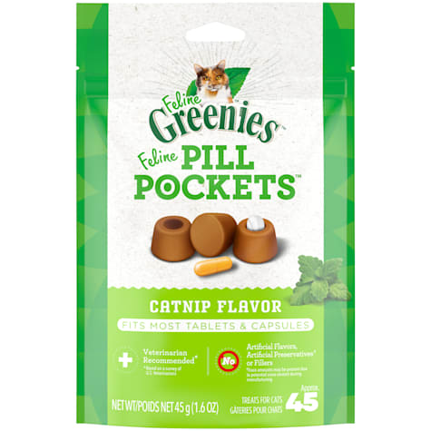 Greenies Pill Pockets Catnip Flavor Natural Soft Cat Treats