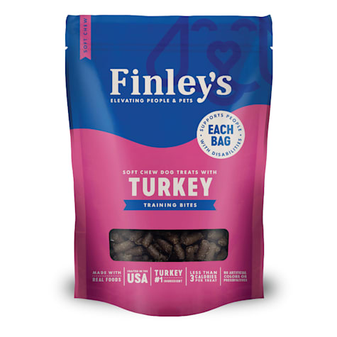 Finley's Turkey Recipe Soft Chew Training Bite Dog Treats