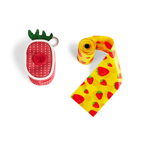So Phresh Strawberry-Shaped Dog Waste Bag Dispenser with Refill Rolls
