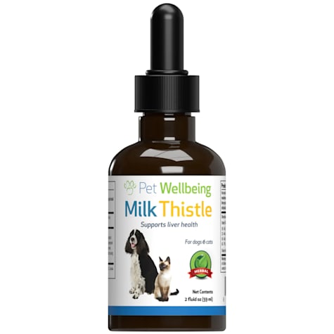 Pet Wellbeing Milk Thistle Natural Liver Disease Support Supplement for Cats